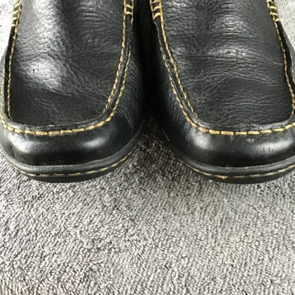Borns Black Leather‎ Men's Slip On Shoes 11.5 M/W